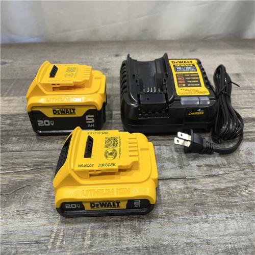 AS-IS DEWALT 20V MAX Lithium-Ion Battery Kit with 5.0Ah and 2.0Ah Battery and Charger