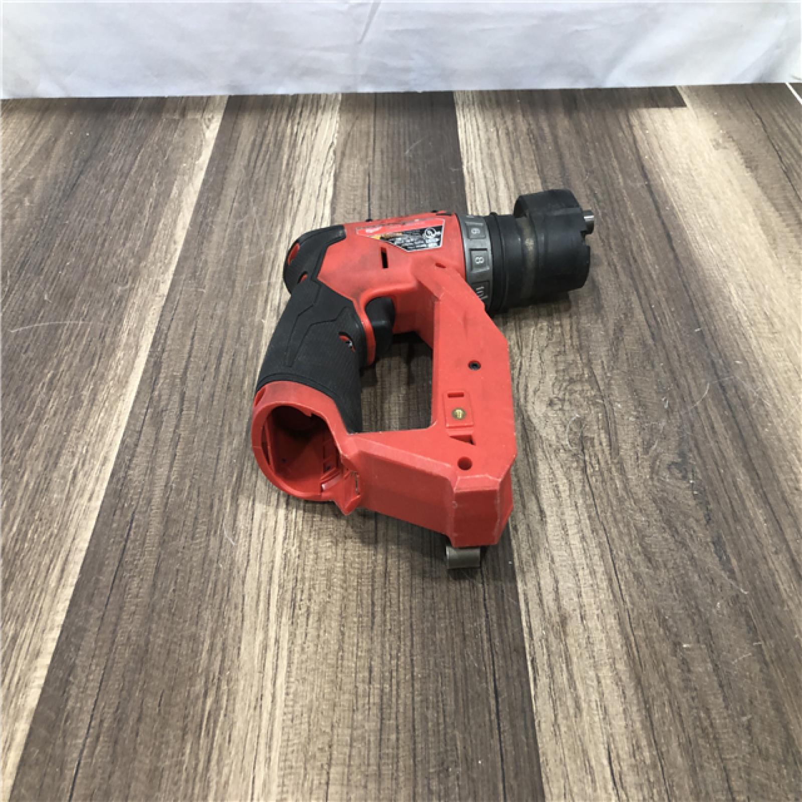 AS-IS Milwaukee FUEL 12V Lithium-Ion Brushless Cordless 4-in-1 Installation 3/8 in. Drill Driver with 4 Tool Head (Tool-Only)