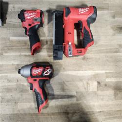 HOUSTON LOCATION - AS-IS Milwaukee 3 Tool Combo Kit W/ (2) Battery & Charger