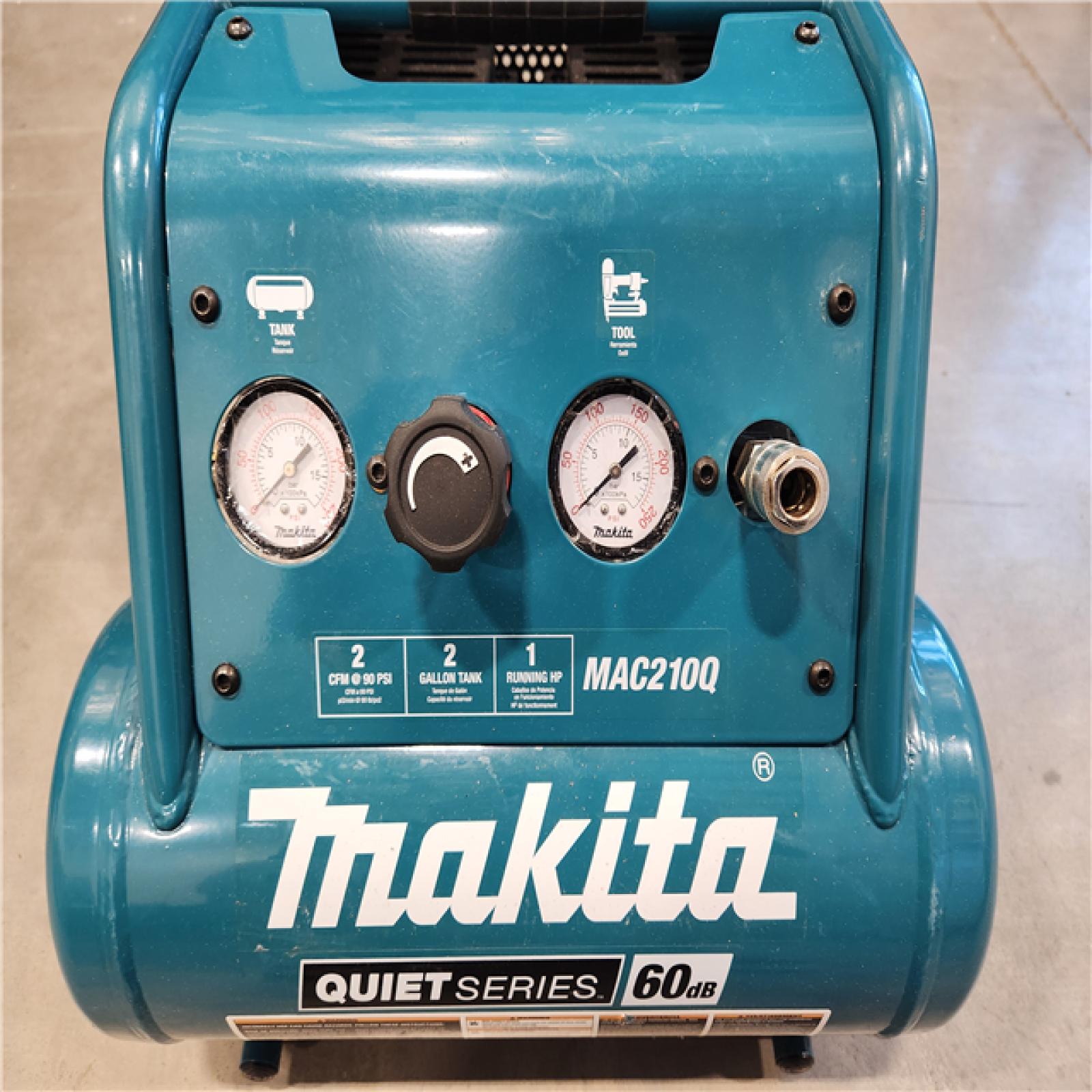 AS-IS Makita MAC210Q Quiet Series, 1 HP, 2 Gallon, Oil-Free, Electric Air Compressor