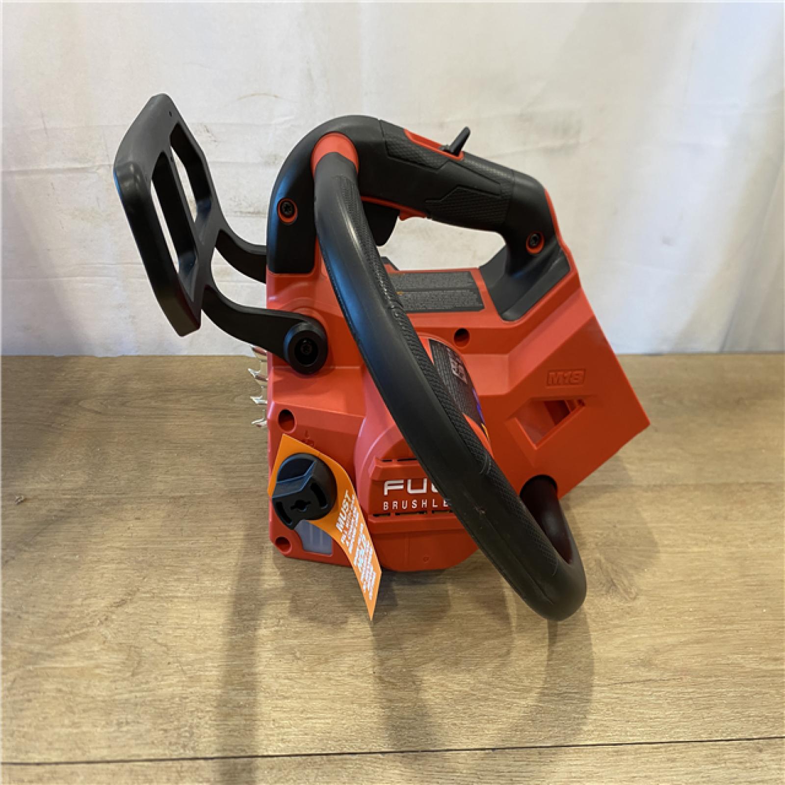 AS-IS Milwaukee FUEL 14 in. 18V Lithium-Ion Brushless Cordless Battery Top Handle Chainsaw (Tool Only)