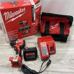AS-IS Milwaukee 18V Lithium-Ion Brushless Cordless 1/2 in. Compact Drill/Driver with kit