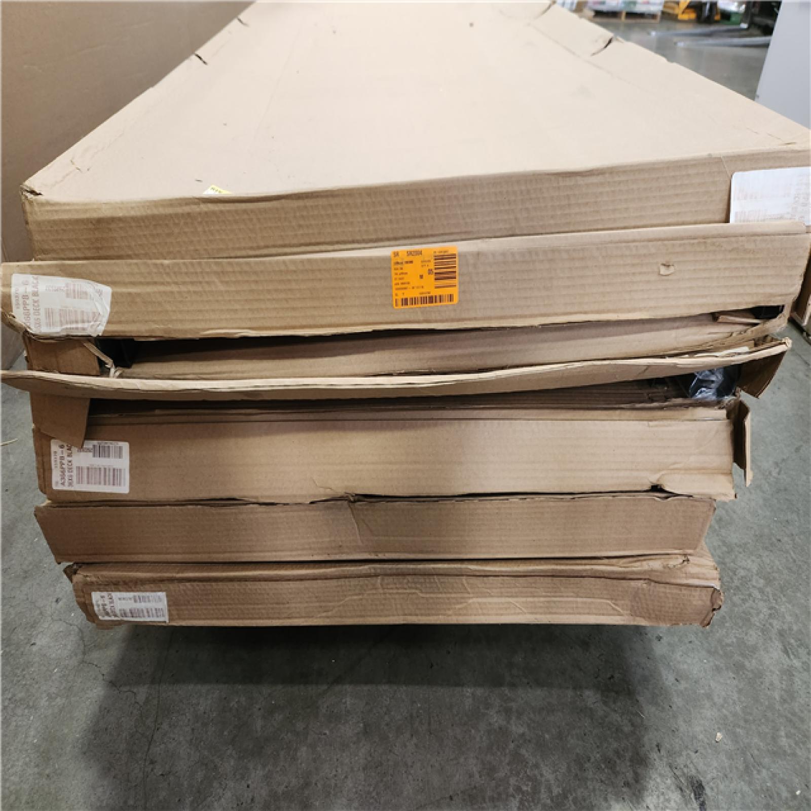 Phoenix NEW Aria Railing 36 in. x 69.43 in. Black Powder Coated Aluminum Preassembled Deck Railing Pallet (6-Boxes)