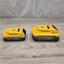 AS-IS Dewalt 20V MAX POWERSTACK Lithium-Ion Batteries and Charger Starter Kit (1.7 Ah/5 Ah) - DCBP315-2C