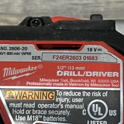 AS-IS Milwaukee 18V Lithium-Ion Cordless Drill Driver/Impact Driver Combo Kit