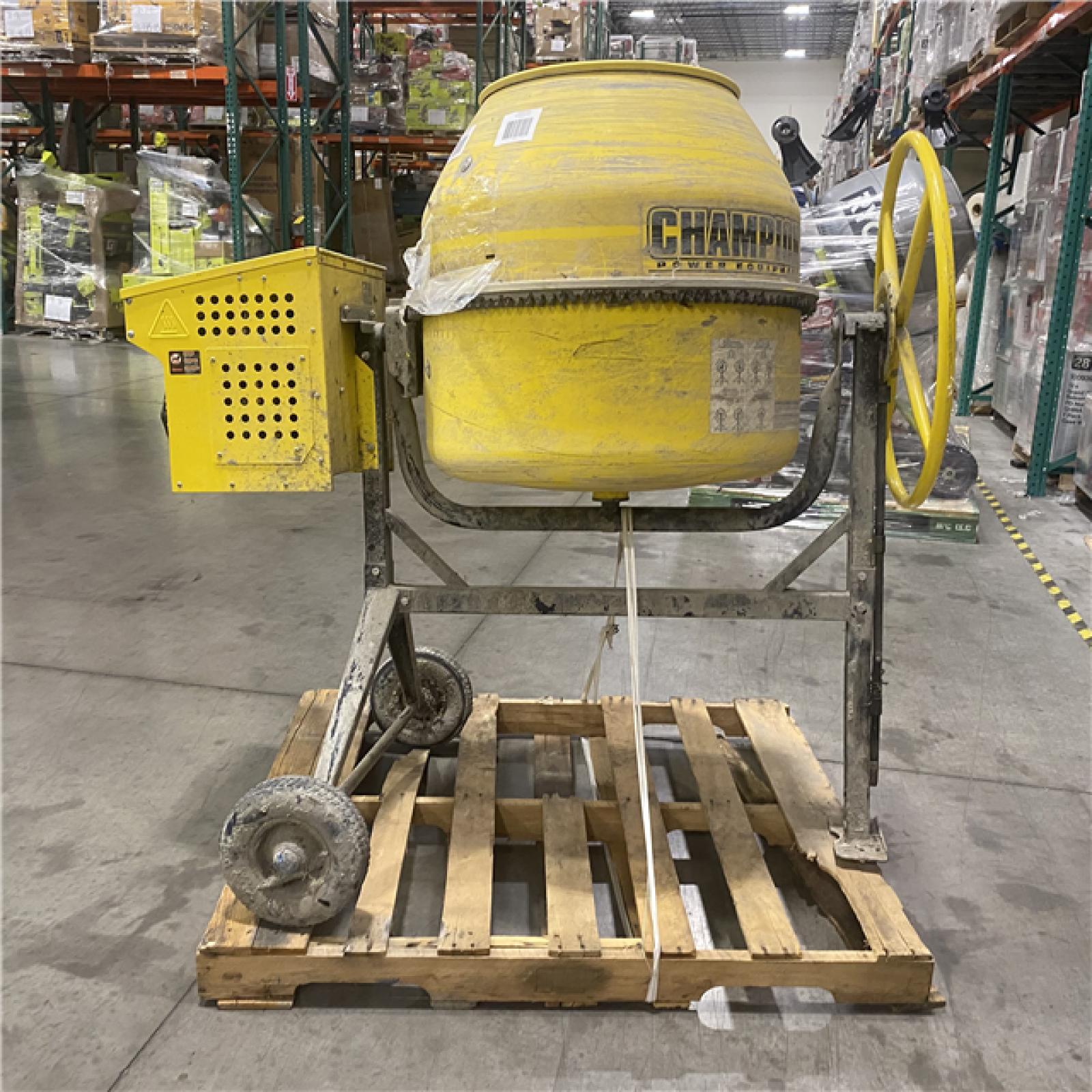 Dallas Location - As-Is Champion Power Equipment 8.8 cu. ft. 79 cc Gas Heavy-Duty Concrete Mixer