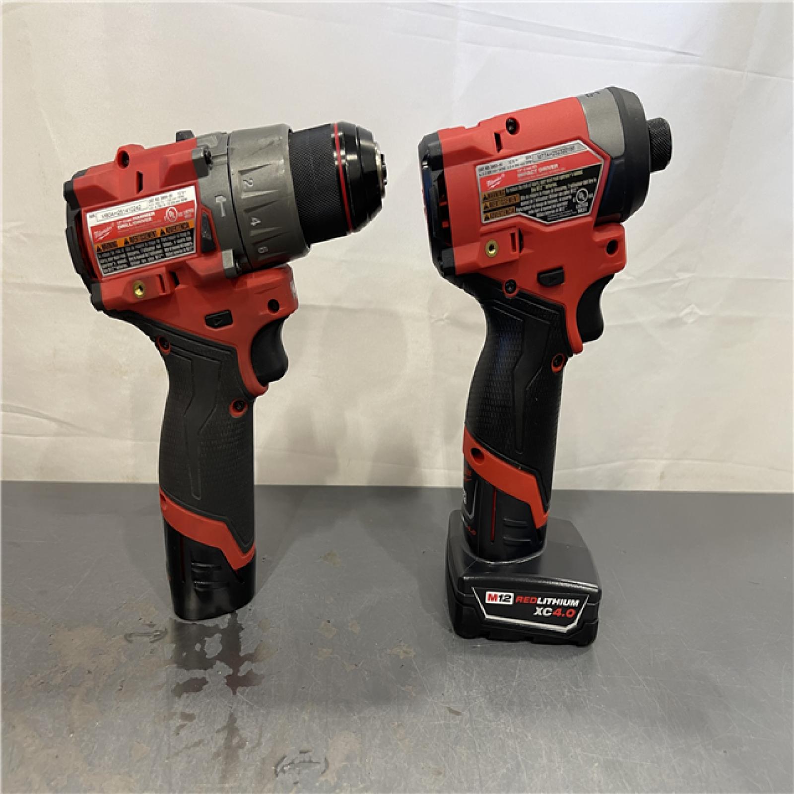 AS-IS - Milwaukee M12 FUEL 12-Volt Lithium-Ion Brushless Cordless Hammer Drill and Impact Driver Combo Kit