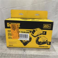 NEW - DEWALT 20V MAX Lithium-Ion Starter Kit with 4.0 Ah and 5.0 Ah Batteries and Charger