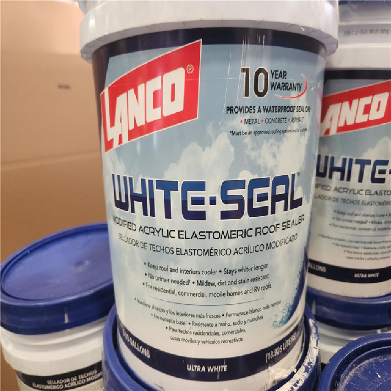 Phoenix NEW Lanco White-Seal 5 Gal. Acrylic Elastomeric White Reflective Roof Sealer