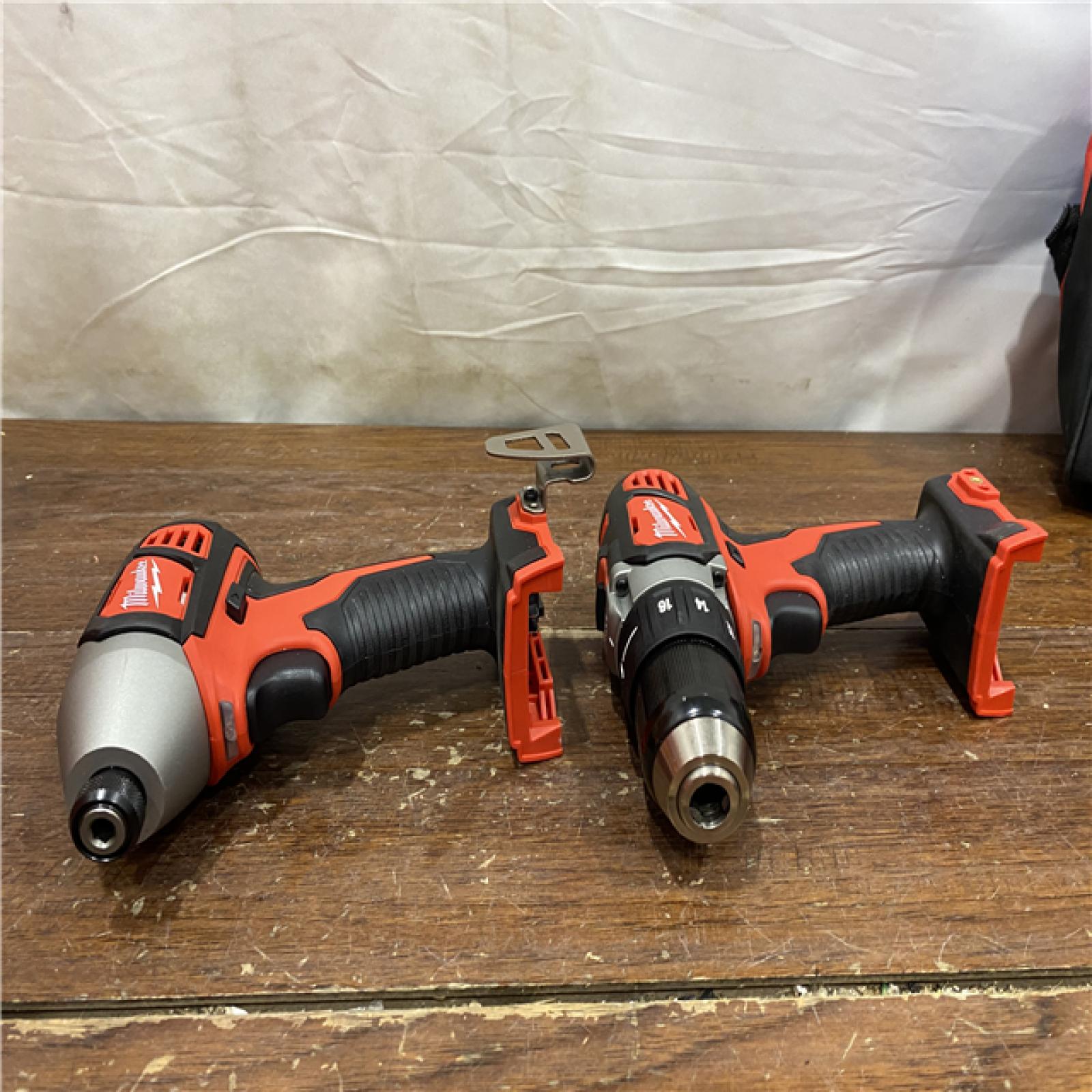 AS-IS  Milwaukee 18V Cordless Brushed 2 Tool Drill/Driver and Impact Driver Kit