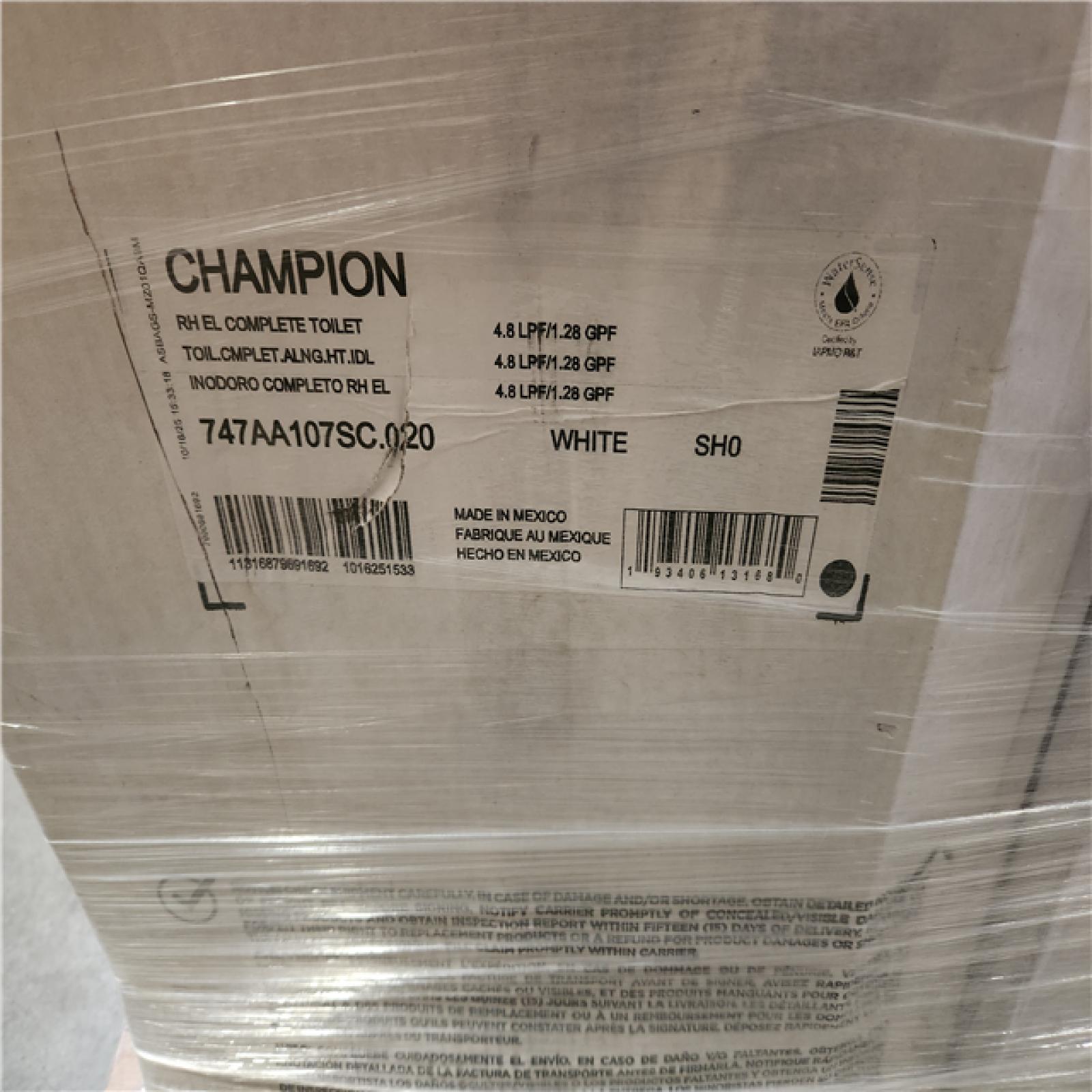 Phoenix Mixed American Standard Toilet Pallet (6 Toilets)