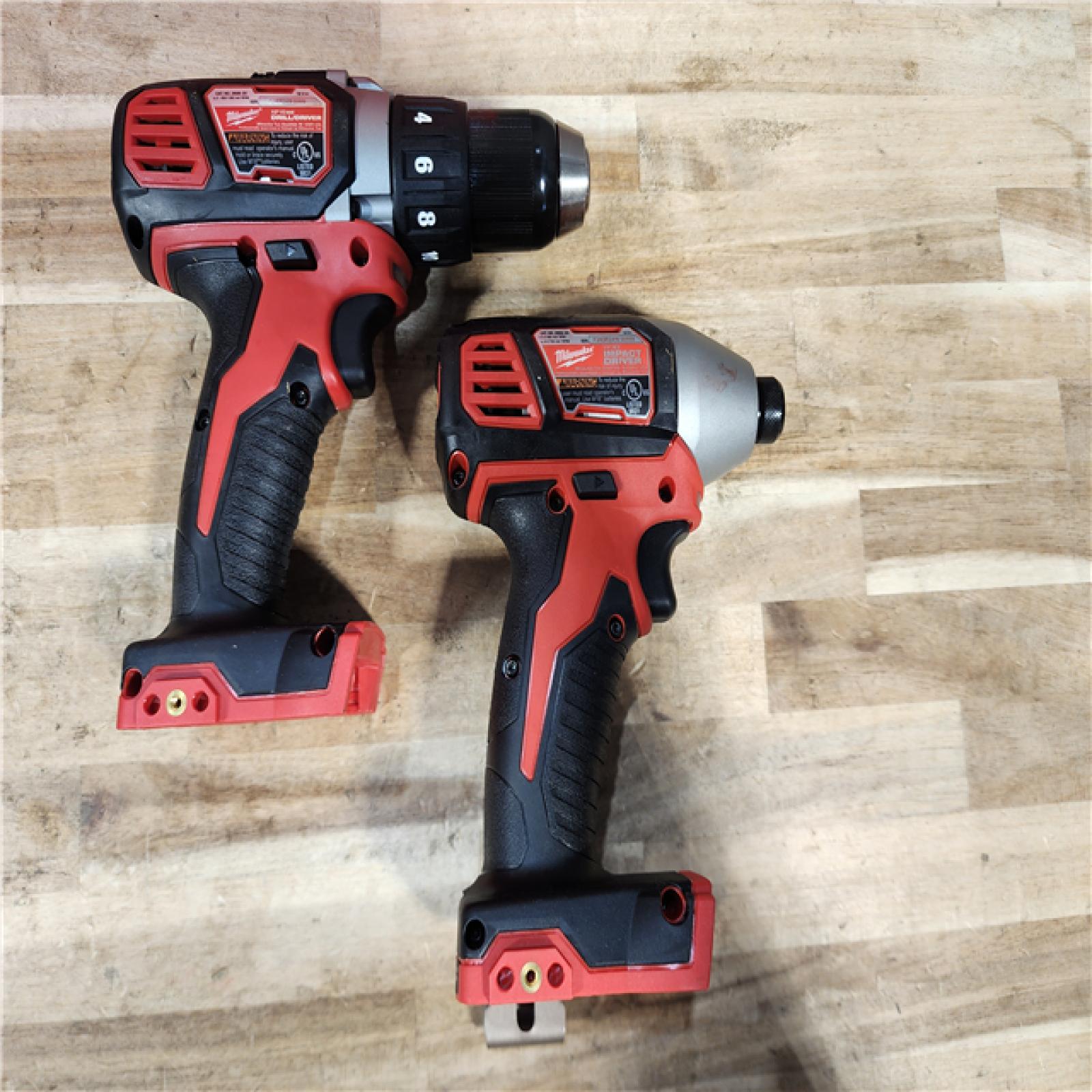 HOUSTON LOCATION - AS-IS Milwaukee 18V Lithium-Ion Cordless Drill Driver/Impact Driver Combo Kit