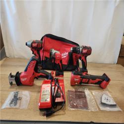 AS-IS- M18 18V Lithium-Ion Cordless Combo Kit (5-Tool) with (2) Batteries, Charger and Tool Bag