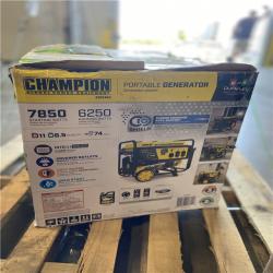 DALLAS LOCATION - Champion Power Equipment 7850/6250-Watt Recoil Start Gasoline and Propane Powered Dual Fuel Portable Generator with CO Shield