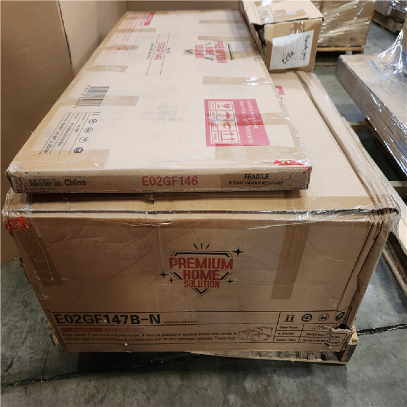 Phoenix NEW Premium Home Solutions 4-Piece Black Metal Outdoor Patio Conversation Set with Rocking Chairs  Marbling Coffee Table and Beige Cushions