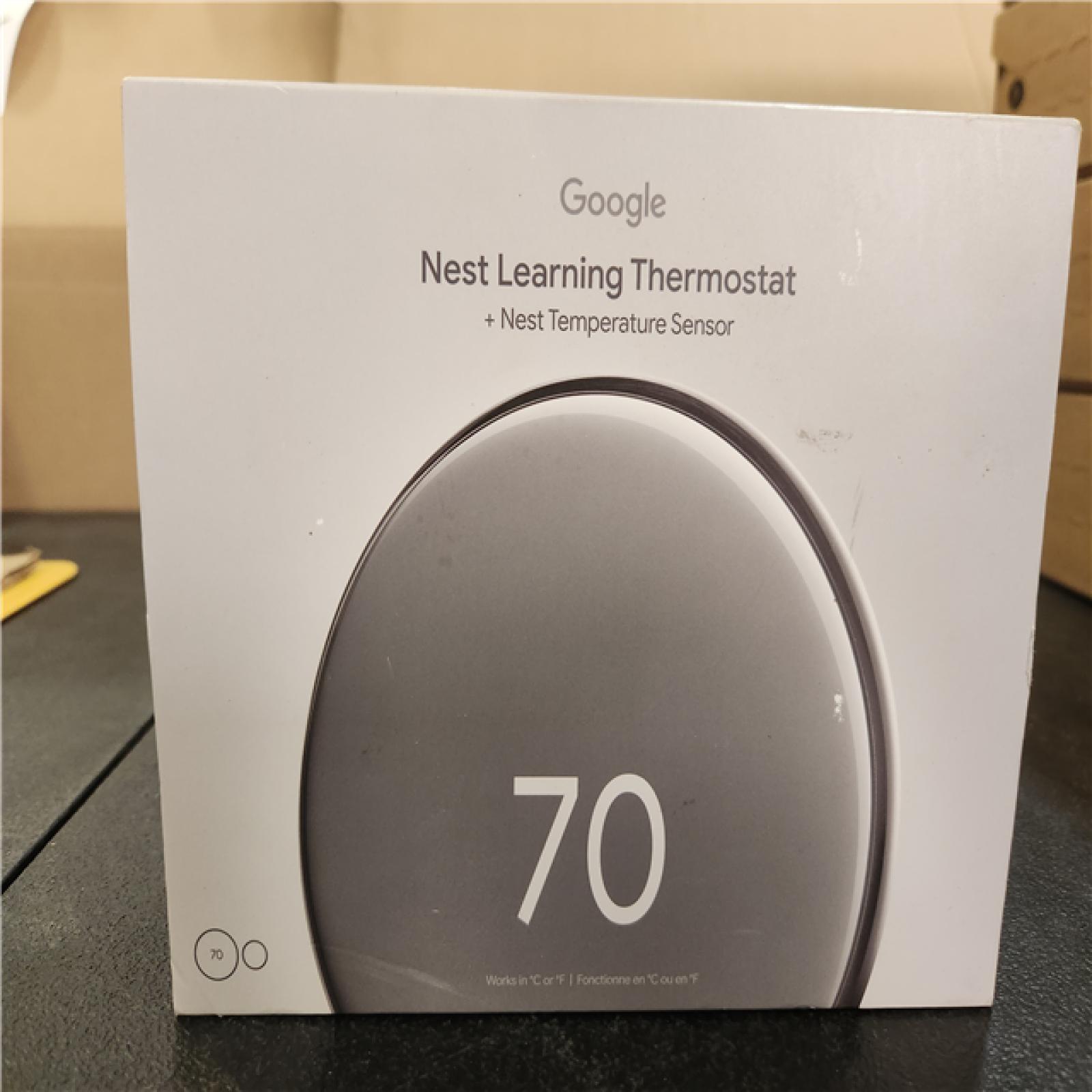 Phoenix AS-IS Google Nest Learning Thermostat (4th Gen) with Nest Temperature Sensor (2nd Gen)