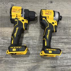 AS-IS DEWALT ATOMIC 20-Volt MAX Lithium-Ion Cordless Combo Kit