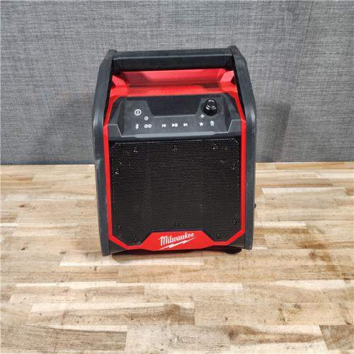 HOUSTON LOCATION - AS-IS MILWAUKEE BLUETOOTH JOBSITE RADIO + CHARGER