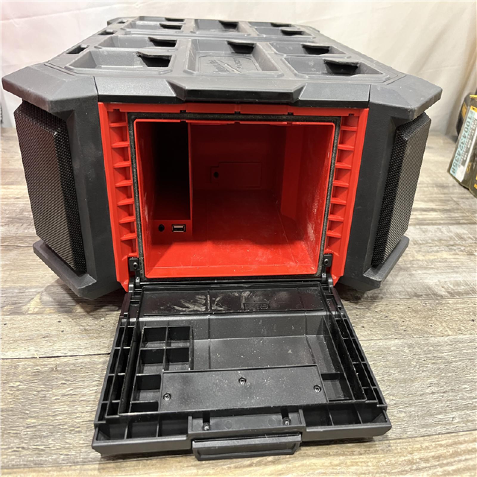 AS-IS Milwaukee Lithium-Ion Cordless PACKOUT Radio/Speaker with Built-In Charger