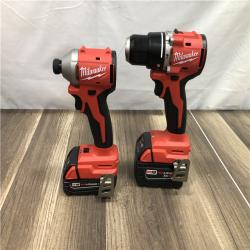 AS-IS Milwaukee 18-Volt Lithium-Ion Brushless Cordless Compact Hammer Drill/Impact Combo Kit