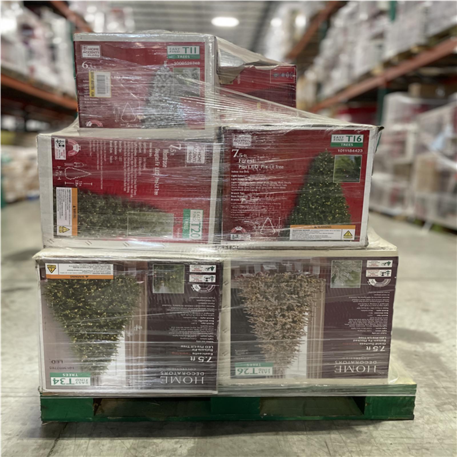 DALLAS LOCATION- AS-IS ASSORTED CHRISTMAS TREES PALLET