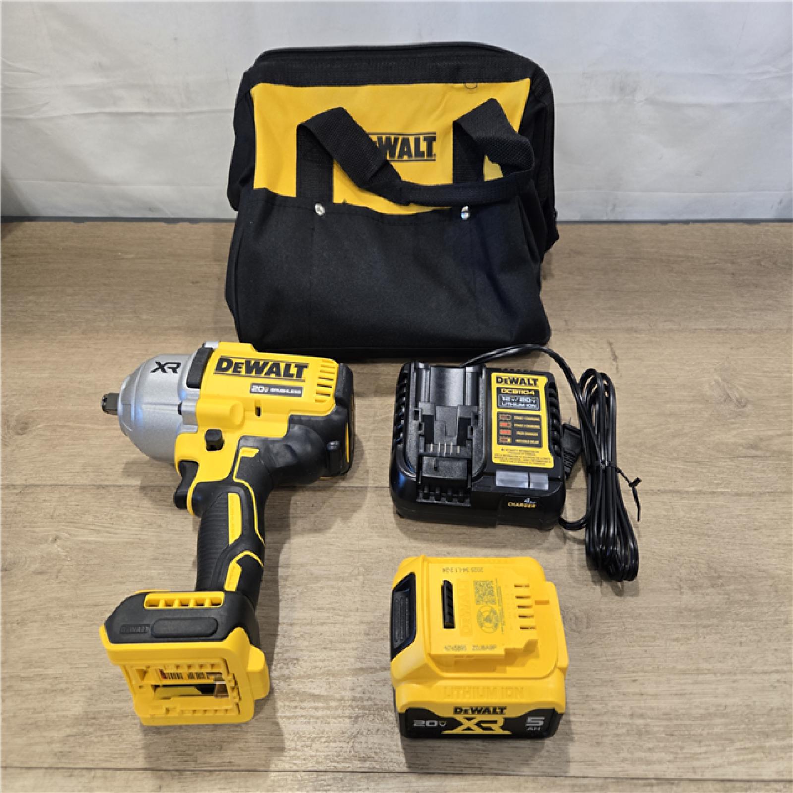 AS-IS DEWALT 20V MAX Lithium-Ion Cordless 1/2 in. Impact Wrench Kit