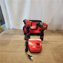 AS-IS- Milwaukee 12V Brushless Hammer Drill and Impact Driver Combo Kit