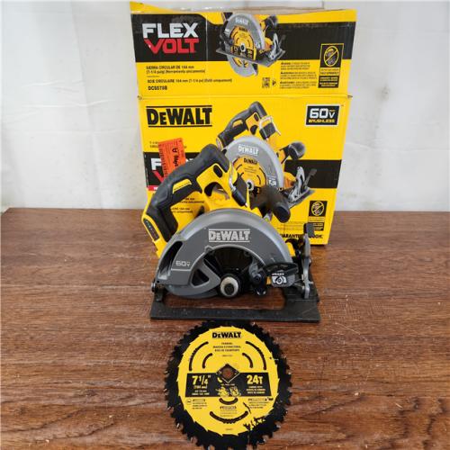 AS-IS DEWALT FLEXVOLT 60V MAX Cordless Brushless 7-1/4 in. Circular Saw with Brake (Tool Only)