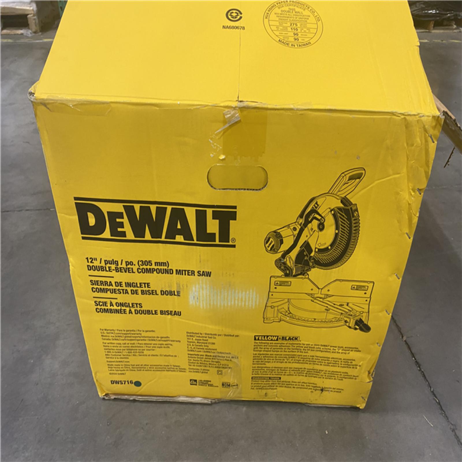 As-Is- DeWalt 15 Amp Corded 12 in. Compound Double Bevel Miter Saw