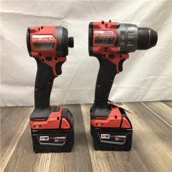 AS-IS Milwaukee FUEL 18V Lithium-Ion Brushless Cordless Hammer Drill and Impact Driver Combo Kit