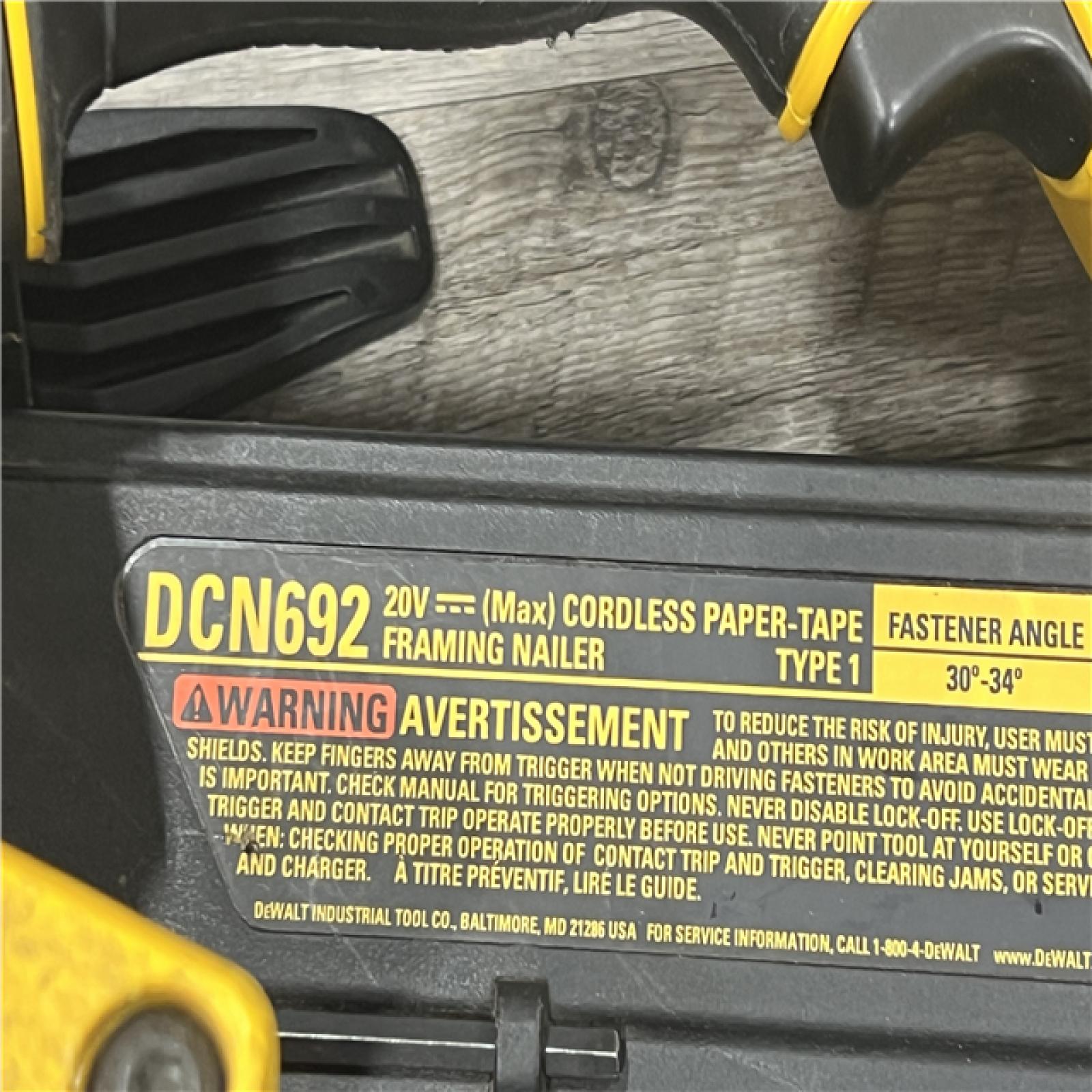 ASIS DeWalt DCN692 18v XR Cordless Brushless Framing Nail Gun KIT WITH