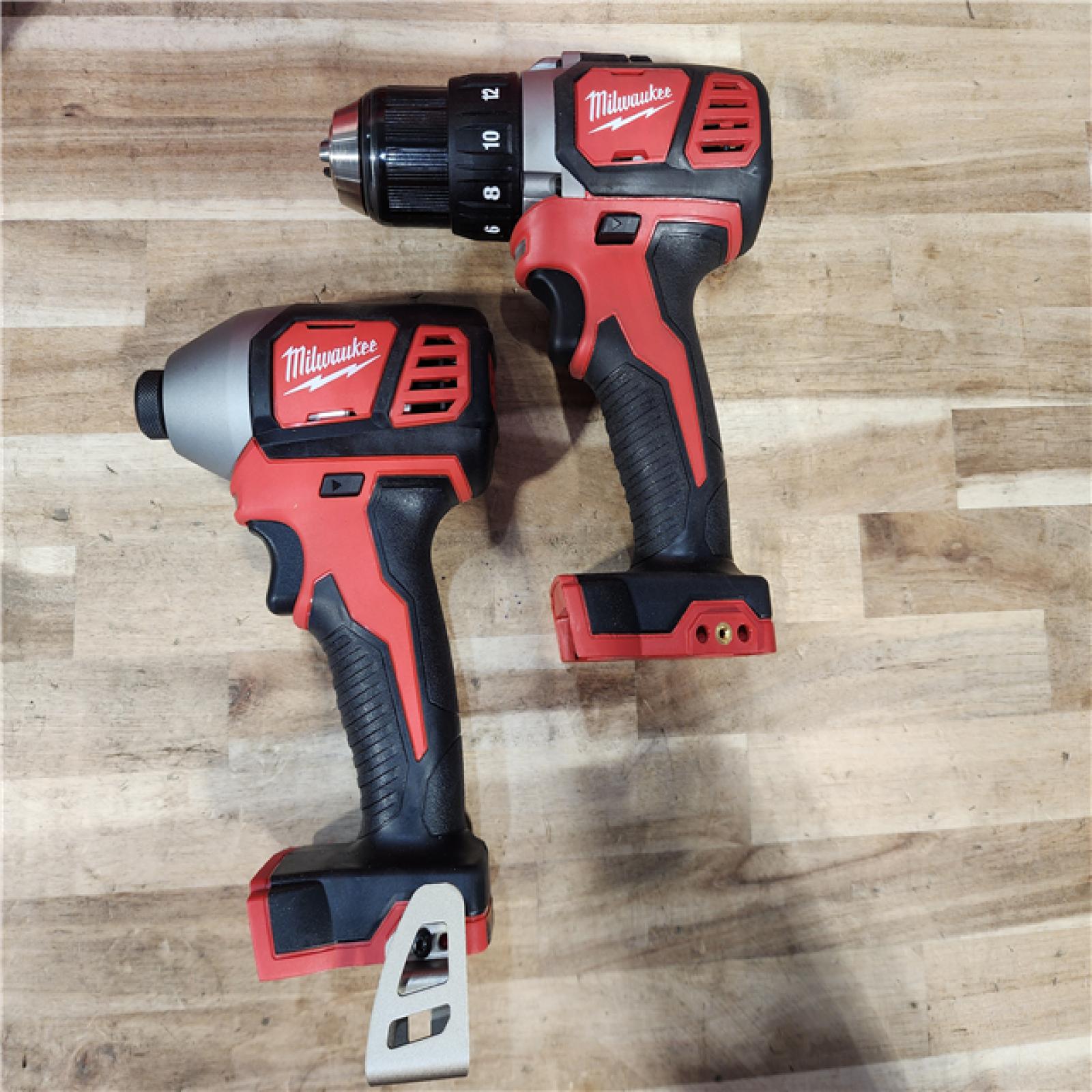 HOUSTON LOCATION - AS-IS Milwaukee 18V Lithium-Ion Cordless Drill Driver/Impact Driver Combo Kit