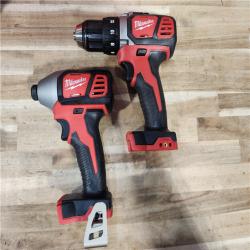 HOUSTON LOCATION - AS-IS Milwaukee 18V Lithium-Ion Cordless Drill Driver/Impact Driver Combo Kit