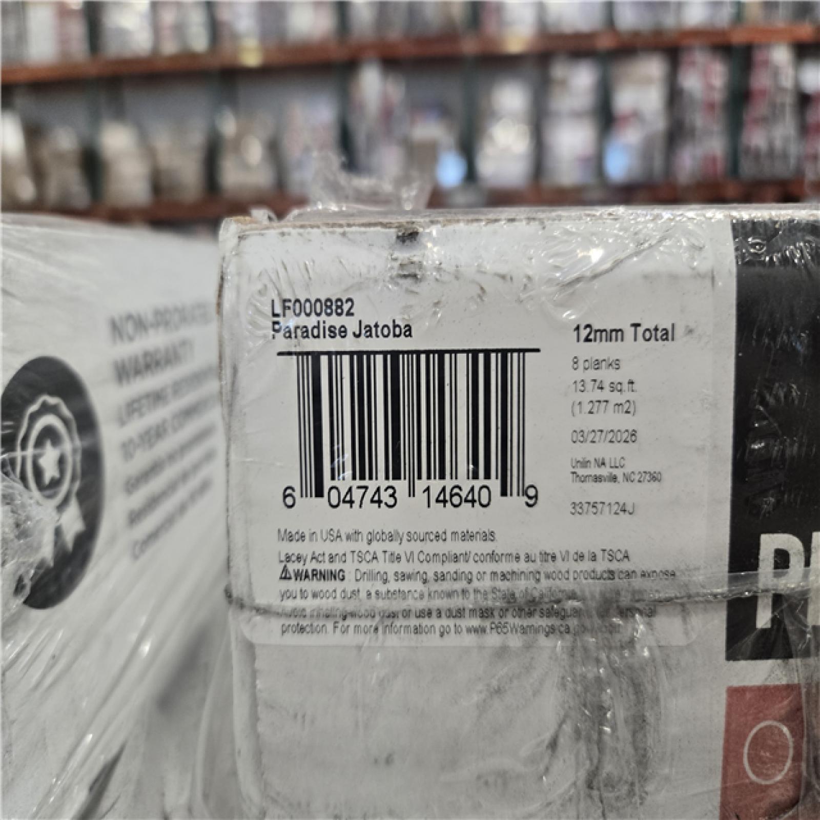 DALLAS LOCATION- PERGO Paradise Jatoba 12 mm T x 5.2 in. W Waterproof Laminate Wood Flooring PALLET (65 CASES)