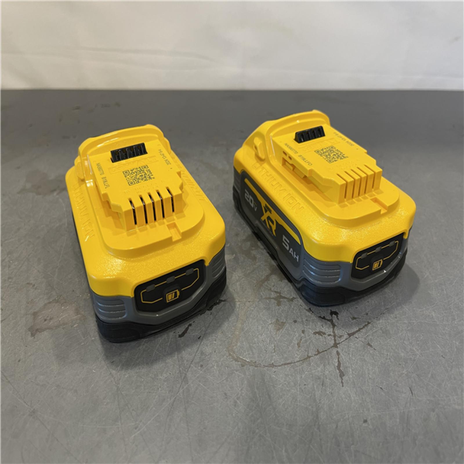 AS-IS - DEWALT POWERSTACK 20V Lithium-Ion 5.0Ah Battery Pack (2 Pack)