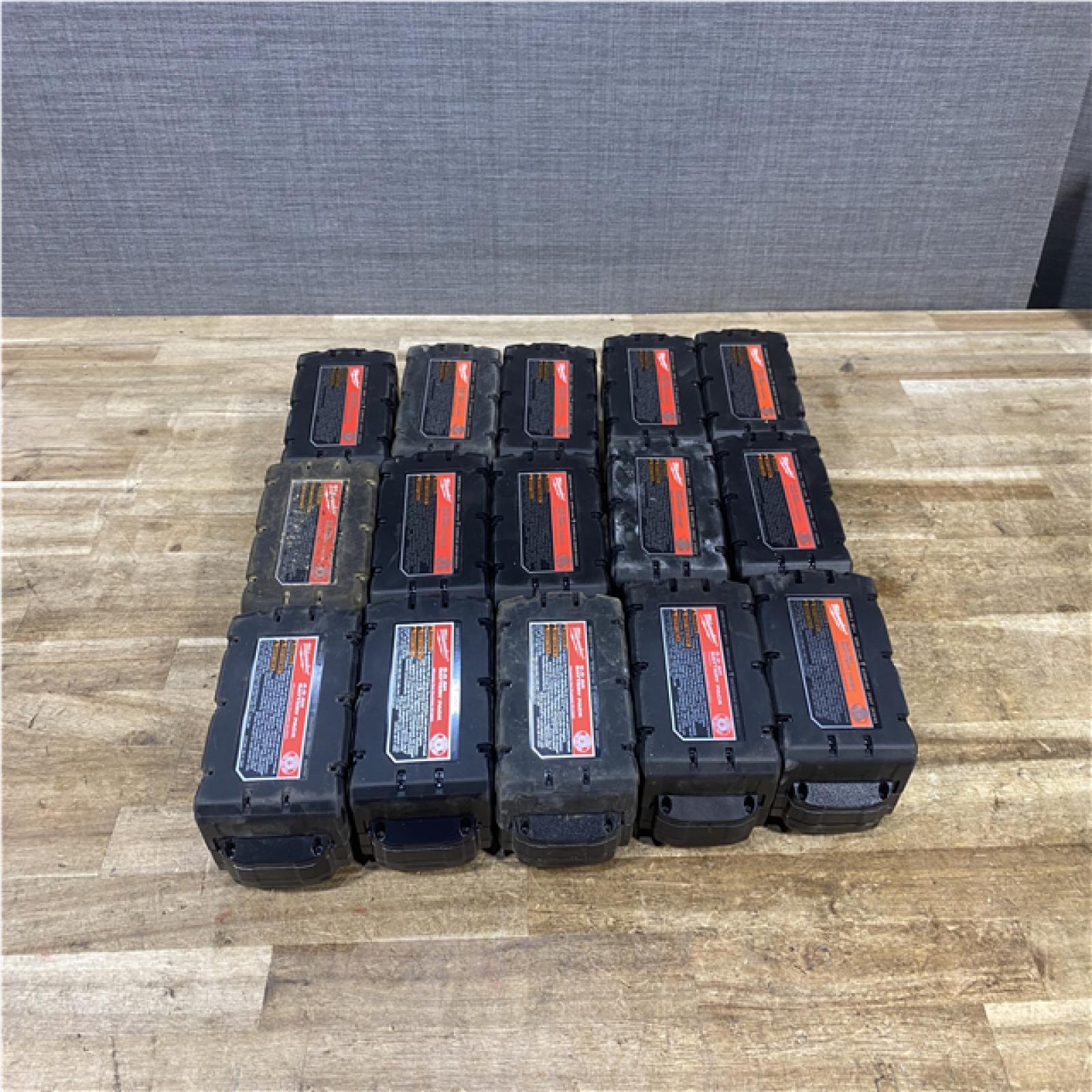 Houston Location AS-IS Milwaukee Batteries QTY/15