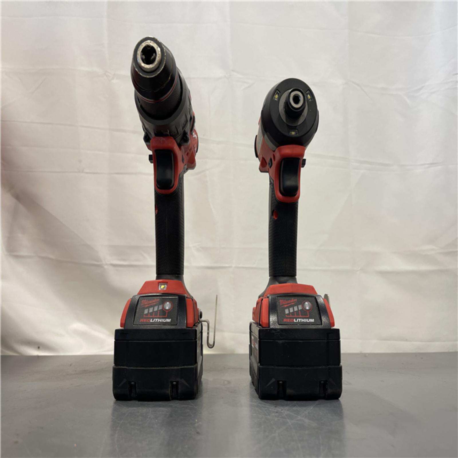 AS-IS - MILWAUKEE FUEL 18V Lithium-Ion Brushless Cordless Hammer Drill and Impact Driver Combo Kit