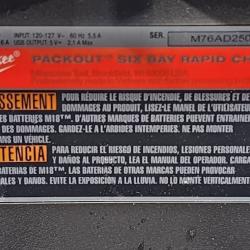 HOUSTON LOCATION - AS-IS Milwaukee M18 Packout Six Bay Rapid Charger (Tool-Only)