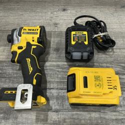 AS-IS DEWALT ATOMIC 20V MAX Lithium-Ion Cordless 1/4 in. Brushless Impact Driver Kit