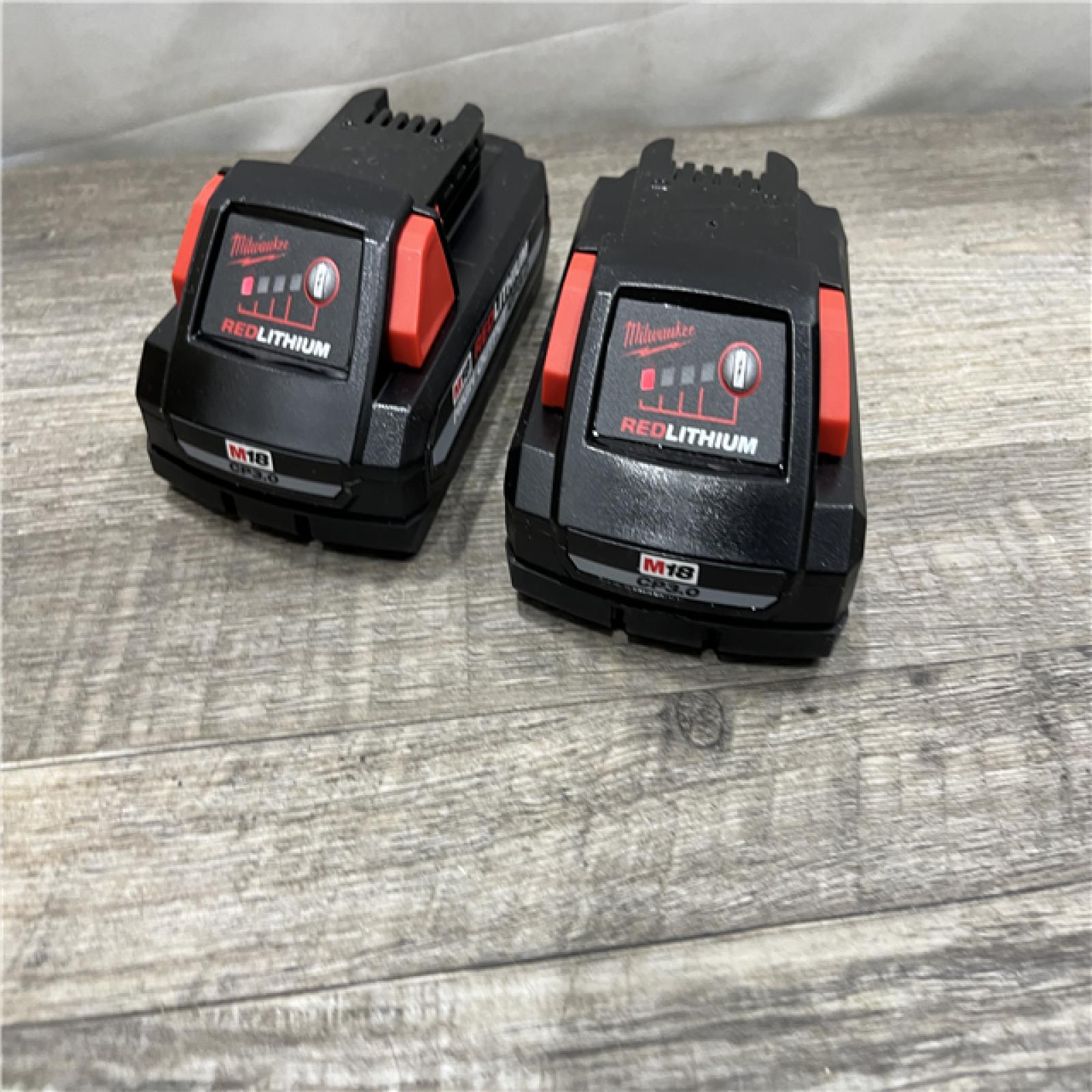 AS-IS Milwaukee 18-Volt Lithium-Ion HIGH OUTPUT CP 3.0Ah Battery Pack (2-Pack)