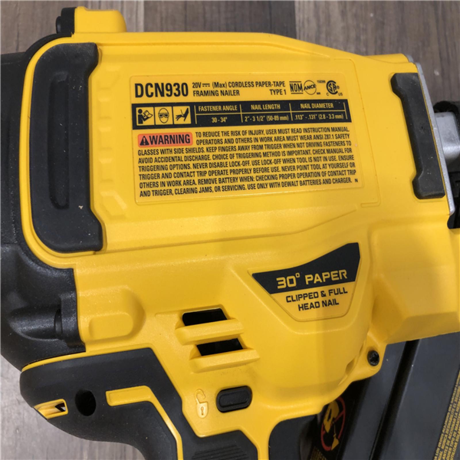AS-IS DEWALT 20-Volt 30° Cordless Framing Nailer (Tool-Only)