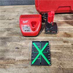 HOUSTON LOCATION - AS-IS Milwaukee-3632-21 M12 Green Beam Laser 360° 3-Plane Kit