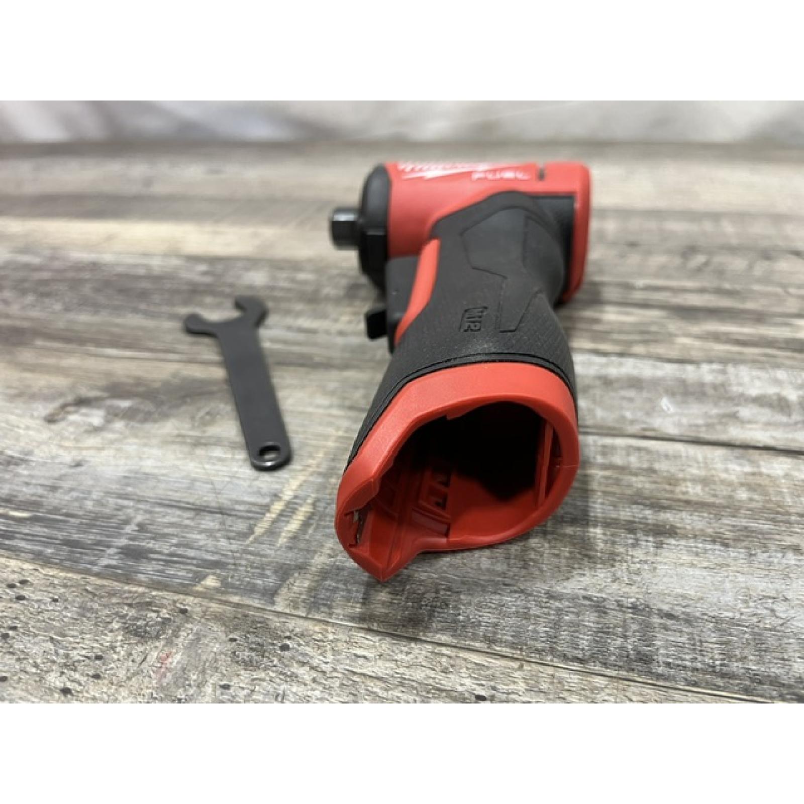 AS-IS Milwaukee FUEL 12V Lithium-Ion Brushless Cordless 1/4 in. Right Angle Die Grinder (Tool-Only)