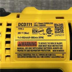 AS-IS DEWALT 20V MAX Cordless 1/2 in. Drill/Driver Kit