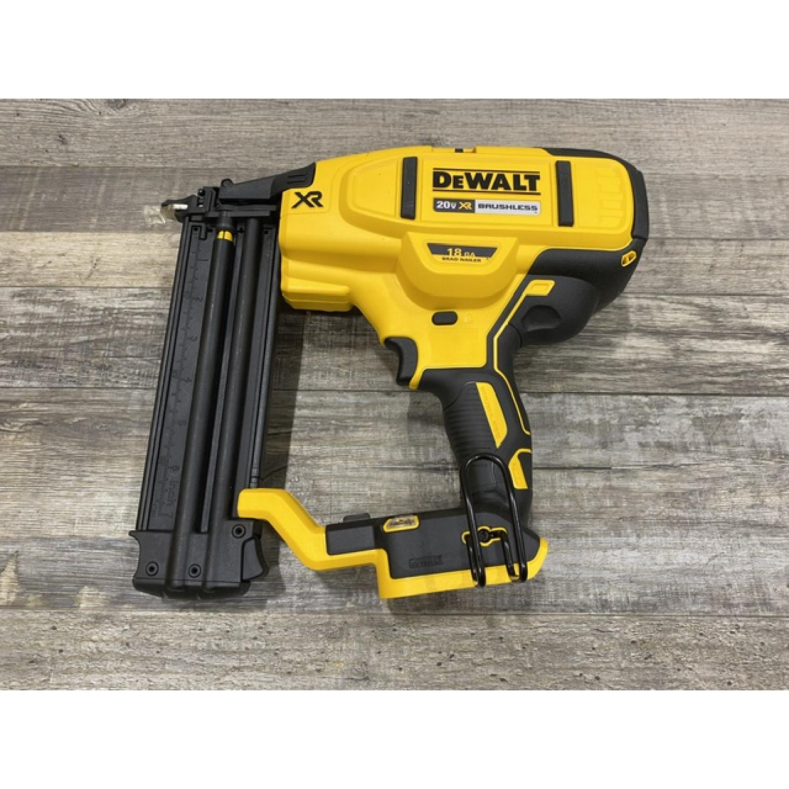 AS-IS DEWALT 20V MAX XR Lithium-Ion Electric Cordless 18-Gauge Brad Nailer (Tool Only)