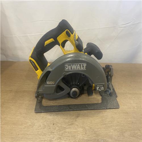 as-is DEWALT FLEXVOLT 60V MAX Cordless Brushless 7-1/4 in. Circular Saw with Brake (Tool Only)