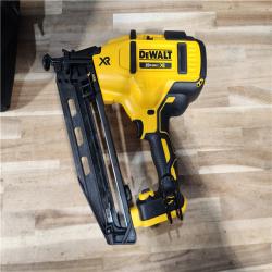 HOUSTON LOCATION - AS-IS DEWALT 20V MAX XR 16-Gauge Electric Cordless Angled Finishing Nailer Kit