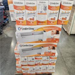 Phoenix Location NEW Comfort Zone 29 in. 1,500-Watt White Convection Baseboard Heater with Silent Operation Pallet (45 Total) (Sealed)