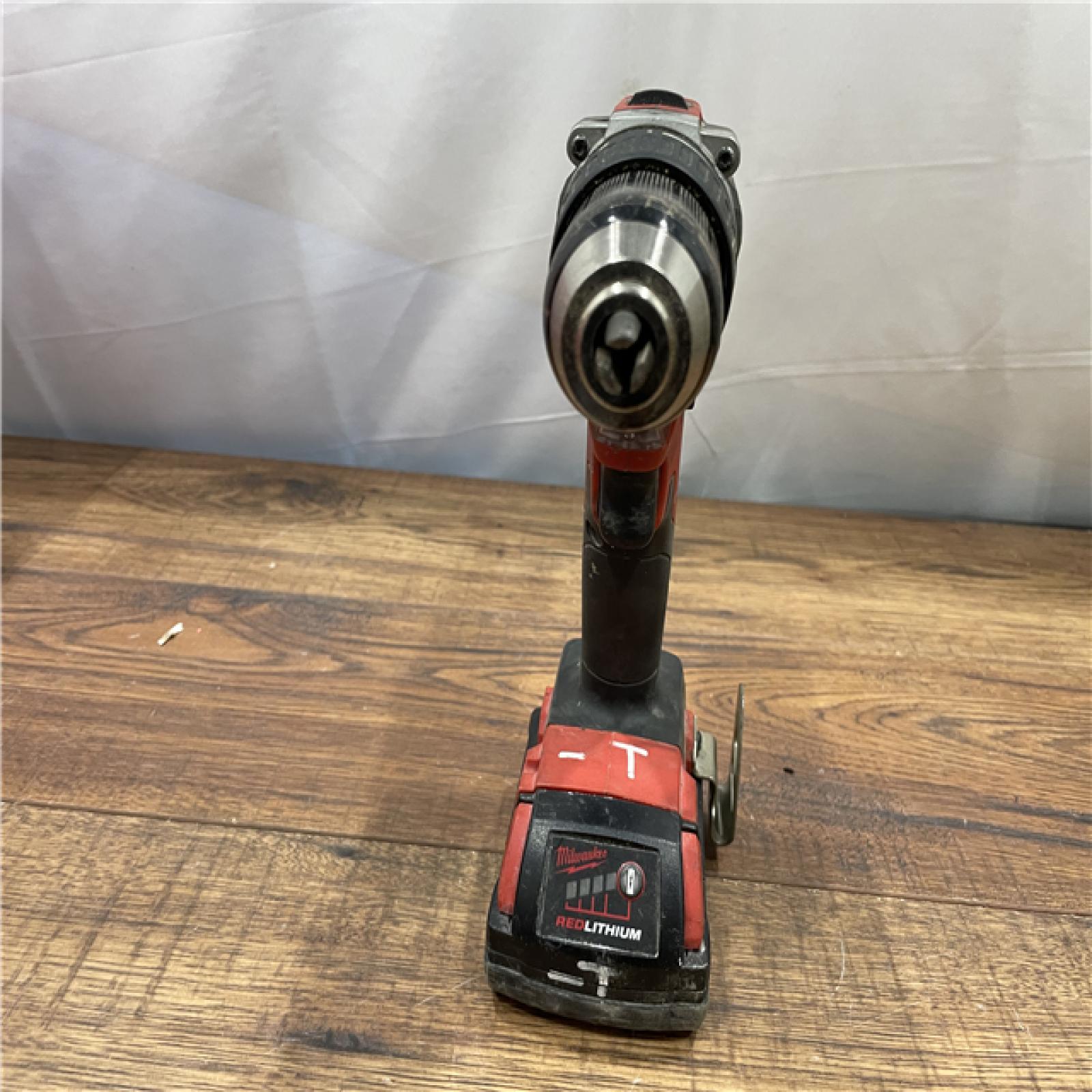 AS-IS Milwaukee 2904-22 Hammer Drill Driver Kit with Batteries  Charger & Tool Case  Red