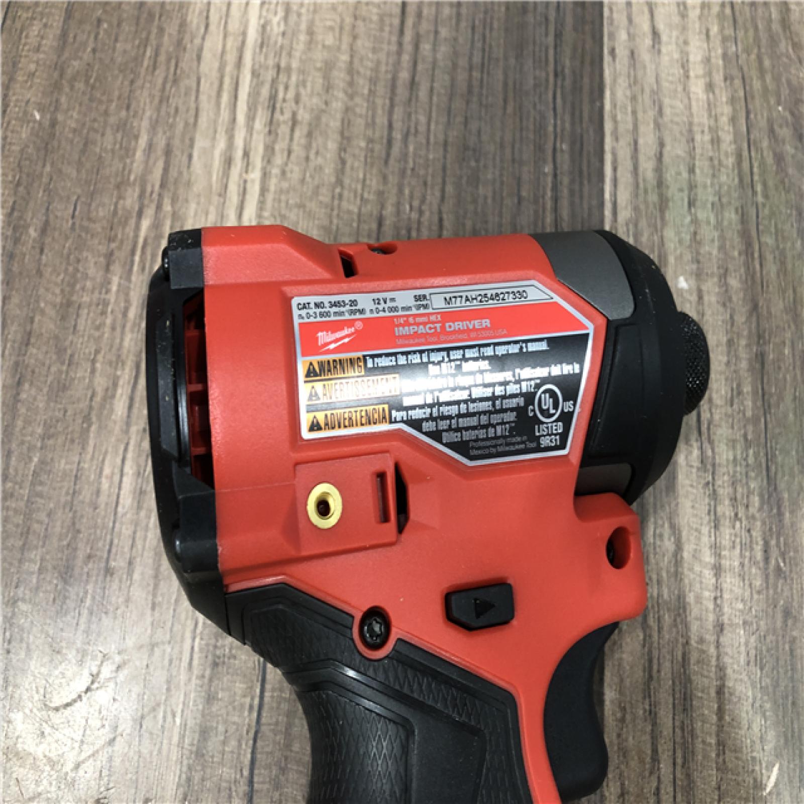 AS-IS Milwaukee FUEL 12V Lithium-Ion Brushless Cordless 1/4 in. Hex Impact Driver (Tool-Only)